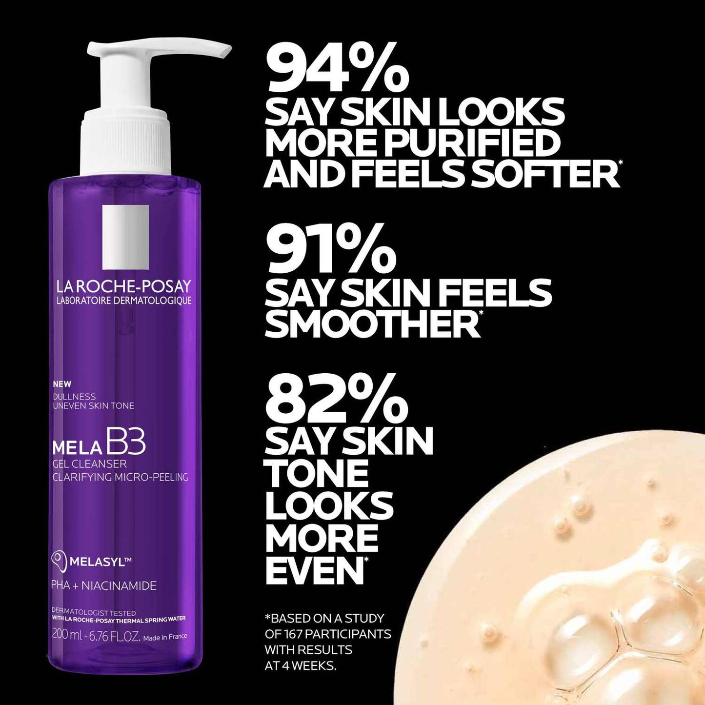 mela-b3-facial-gel-cleanser-with-melasyltm-niacinamide-b5 LaRochePosay-Product-MelaB3-MelaB3Cleanser-200ml-03337875890069-Efficacy-REV2_1500x1500.jpg
